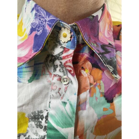 ROBERT GRAHAM MACIE CAROLINE DRESS COTTON BLEND M - Picture 4 of 13